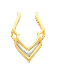 14K Yellow White Gold Two Tone Pendant Enhancer