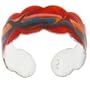 925 Sterling Silver RED Hand Painted PRISMATIC Toe Ring