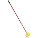 Rubbermaid Commercial FGH14600 Invader Side Gate Wet Mop Fiberglass Handle with Large Yellow Plastic Head, 60" Length, Red