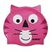 Kids Fun Silicone Swim Hat - Pink Cat