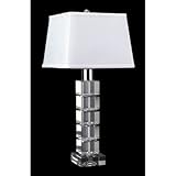 Tall Crystal Beveled Square Table Lamp Tall Crystal Beveled Square Table Lamp