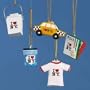 Set of 5 "I Love New York" Miniature NYC Christmas Ornaments