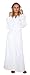 Arus Womens Pacific Long Style Full Length Robe Hooded Turkish Cotton White Large