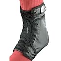 Swede-O Ankle Lok Lace-Up Ankle Brace, with set of side stabilizer inserts, Black, Medium