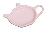 Kitchen & Housewares : Kitchen Craft Coloured Pottery Tea Bag 'Tidy' Stand 12cm x 8cm - Pink