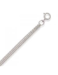MMA Silver - 16 inch Three Strand Cable Chain Necklace
