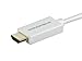 Monoprice 109474 6-Feet 32AWG Mini Display-Port HDMI with Audio Cable, White