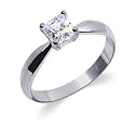 .925 Sterling Silver Womens Band Princess Cut Cubic Zirconia Ring Size 5 to 10