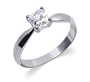 Sterling Silver Womens Band Princess Cut Cubic Zirconia Solitaire Ring Size 10