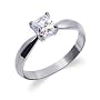 .925 Sterling Silver Womens Band Princess Cut Cubic Zirconia Ring