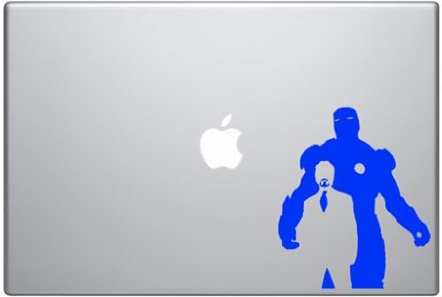 Iron Man Silhouette - Blue Decal for Macbook, Laptops, and Cars