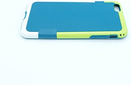 iPhone6 plus case, Fashion double color soft silicone cover with diamond cut (green+white)
