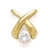 CZ SLIDE PENDANT 2.0CT/FITS 6MM 14K YELLOW GOLD