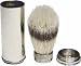Kingsley Pure Bristle Shave Brush-Travel Brass/Nickel Plated