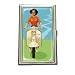 Hand Made Womens Retro "Moped Girl" Business Card Holder