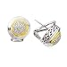 925 Silver & Diamond Earrings with 14k Gold Accents (0.15ctw).