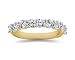 1.35 Prong Set 9 Stone Diamond Wedding Band in 14K Yellow Gold