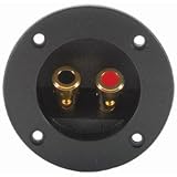 Round Speaker Terminal 2-7/8" Gold Spring-Loaded