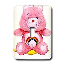 Care Bears - Pink Care Bear, Carebears - Light Switch Covers - single toggle switch