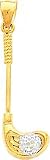 14K Two Tone Gold 3D Golf Club & Ball Charm Golfing