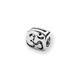 OM Symbol Charm in Sterling Silver for 3mm Reflections, Expression, Kera, Pandora and SilveRado Bracelets & Necklaces