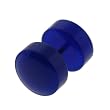 Neon Dark Blue Acrylic Fake Plug - 16g - 11mm Stud - Sold as a Pair