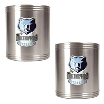 Memphis Grizzlies - 2pc Stainless Steel Can Holder Set