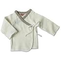Sckoon Organic Cotton Newborn Short Kimono Brown Edge