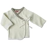 Sckoon Organic Cotton Newborn Short Kimono Brown Edge - Size 3-6 Months