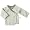 Sckoon Organic Cotton Newborn Short Kimono Brown Edge - Size 3-6 Months