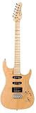Godin Velocity Electric Guitar, Natural Flame Finish with Maple Fingerboard