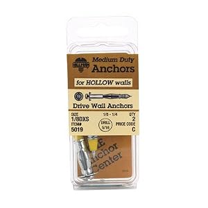 Hillman Drive Wall Anchor Size: 1 8dxs by Hillman