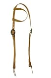 Rawhide Braided Tiedown with Caveson Built-In - Honey - Horse