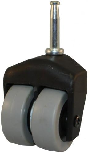Jacob Holtz 205-2XTPR-10 X-Caster, low profile caster, thermoplastic rubber dual wheel small caster (Set of 4)