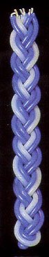 Large Blue & White Havdalah Candle - Flat
