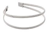 L. Erickson USA 1/4 Double Skinny Ultra Comfort Headband - Silk Dupioni Silver
