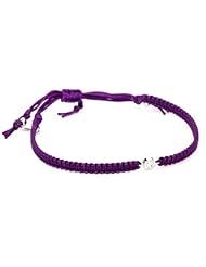 Tai Purple Silk Cord Bracelet Made with SWAROVSKI ZIRCONIA, 7"