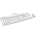 Macally USB iKeySlim Combo Pack with Slim Keyboard and Optical Mouse - White