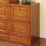 Two Drawer Oak File Coaster Furniture