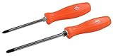 MACTOOLS ペンタグリップスクリュードライバー　プラス#2,#3(オレンジ)