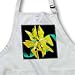 Christmas Poinsettia Flower In Gold - BLACK Full Length Apron With Pockets 22w X 30l