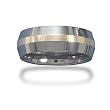 14 Karat Gold and Tungsten Carbide Men's Ring