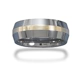 14 Karat Gold and Tungsten Carbide Men's Ring
