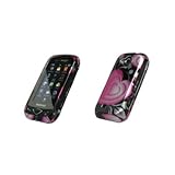 Premium Black with Pink Hearts Design Snap-On Cover Hard Case Cell Phone Pr ....