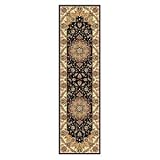 Safavieh Lyndhurst Collection LNH329A Black and Ivory Area Runner, 2-Feet 3-Inch by 6-Feet