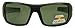 Oversize Super Dark Black Polarized Wrap Around Mens Sunglasses - Matte
