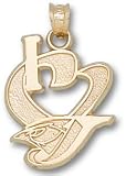 Toronto Blue Jays "I Heart New Logo" 3/4" 14K Charm/Pendant
