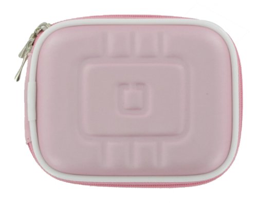 rooCASE Med EVA Hard Shell (Pink) Case for Canon PowerShot SD980IS Digital Camera Silver
