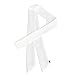 Lujuny Long Thin Chiffon Silk Scarf - Skinny Neck Tie Waist Belt for Women Girls, 78.0 inch (WHITE)
