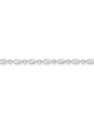 Sterling Silver 3mm Polished Round And Textured Oval Bead Chain
